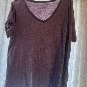 Women's Purple Soft V-Neck Shirt